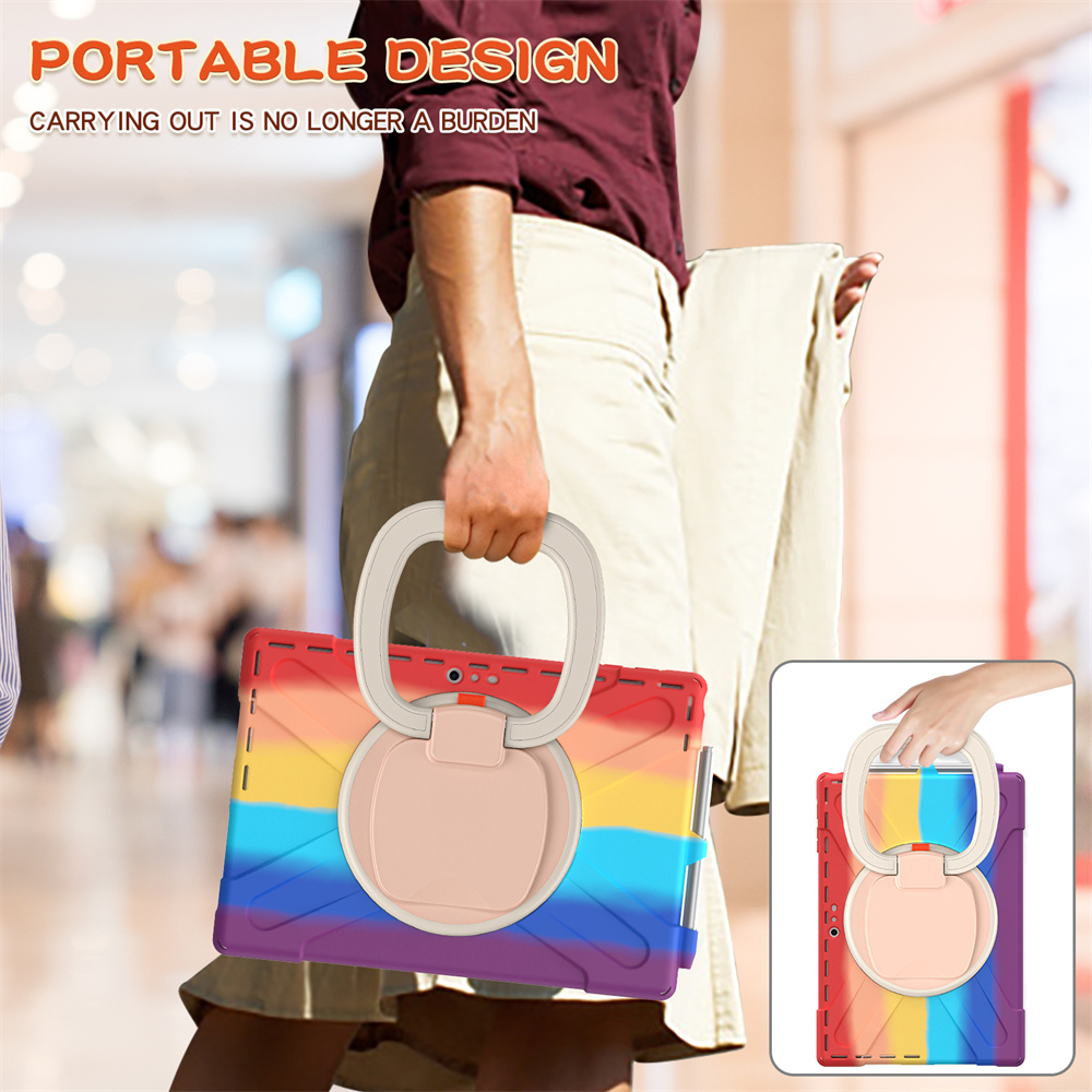 Rugged Shockproof Silicone Rotating Stand Back Cover For Microsoft Surface Pro 4/5/6/7th 12.3 inch Cover Case