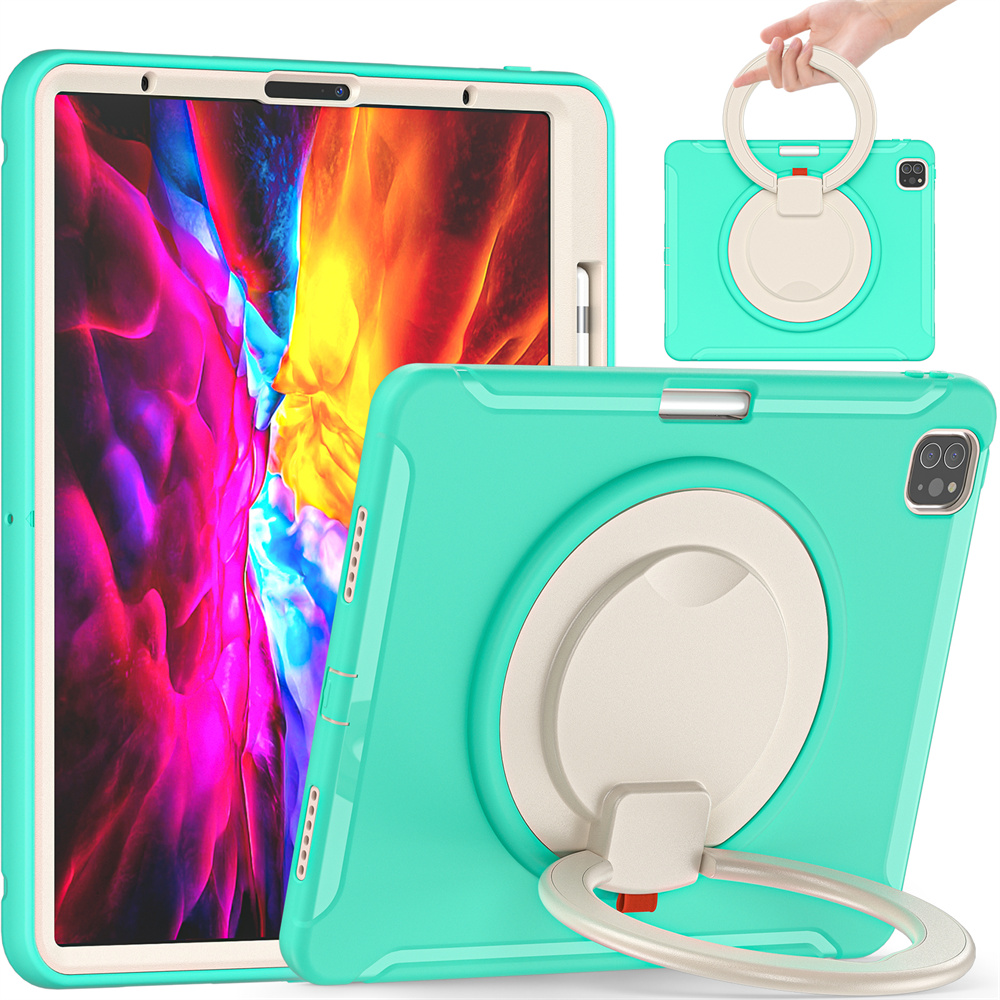 Anti shock tablet swivel case for ipad Pro 12.9 2020/2018 TPU Case With Kickstand