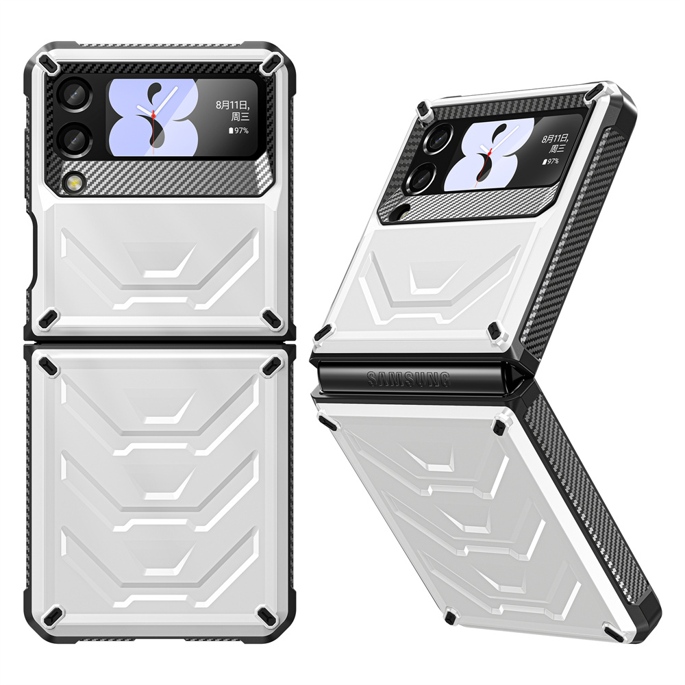 Rugged Shockproof Mobile Phone Back Cover Case For Samsung Galaxy Z Flip 3 5G Folding Phone Case Cover