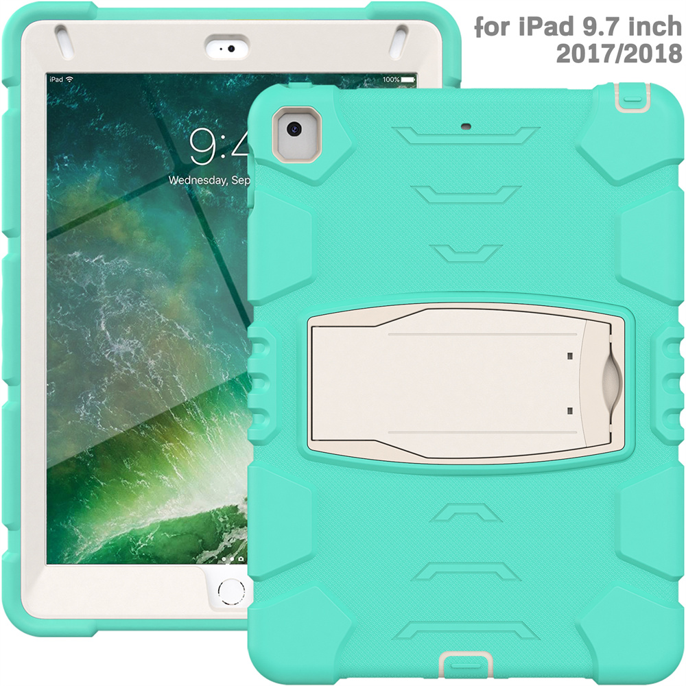 Silicone Tablet Protective Cover Case For iPad air 2 2018 6th generation 5th gen Pro 9.7 inch Case With Stand