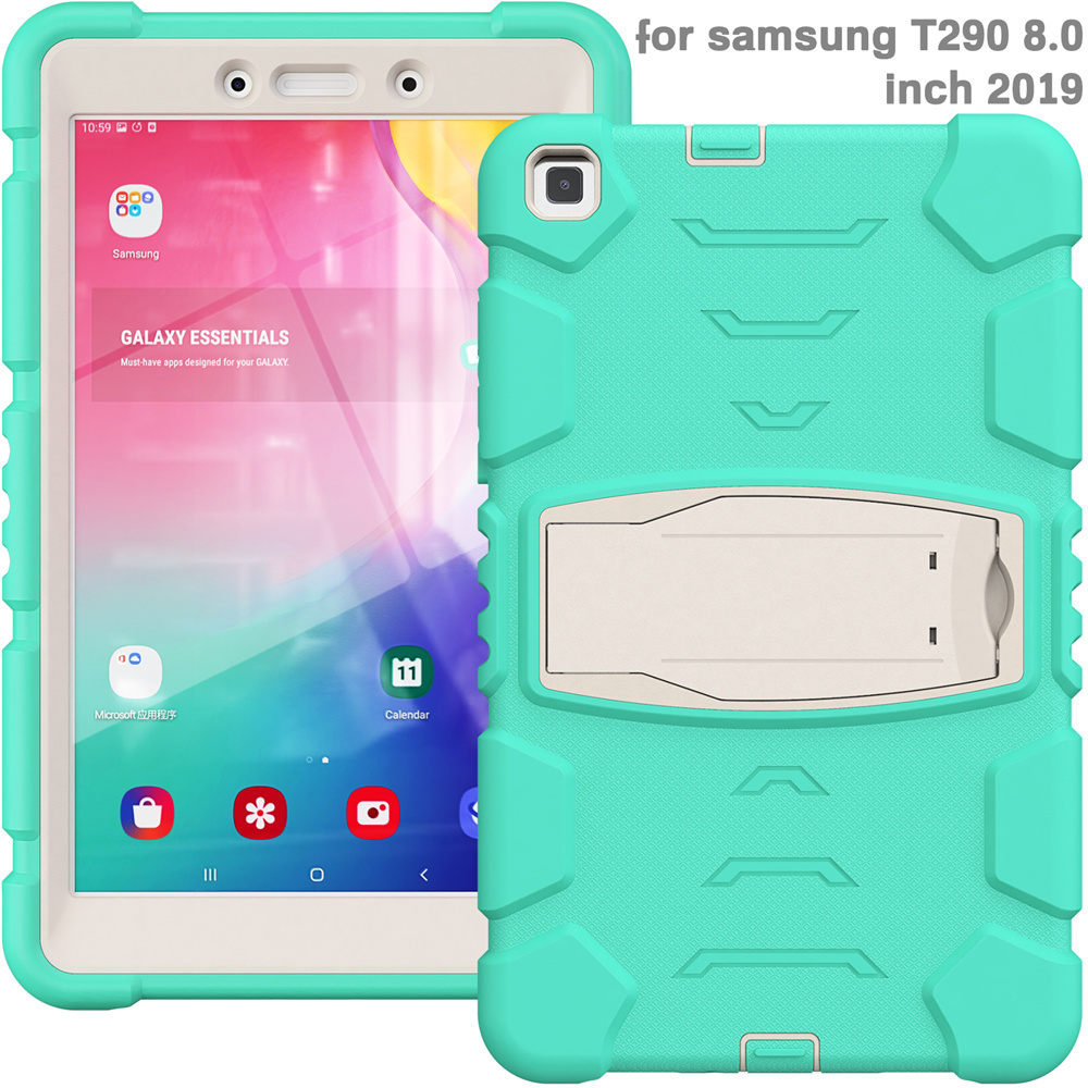Kickstand Silicone Tablet Protective Case For Samsung Galaxy Tab A 8.0 2019 Case Beautiful Back Cover