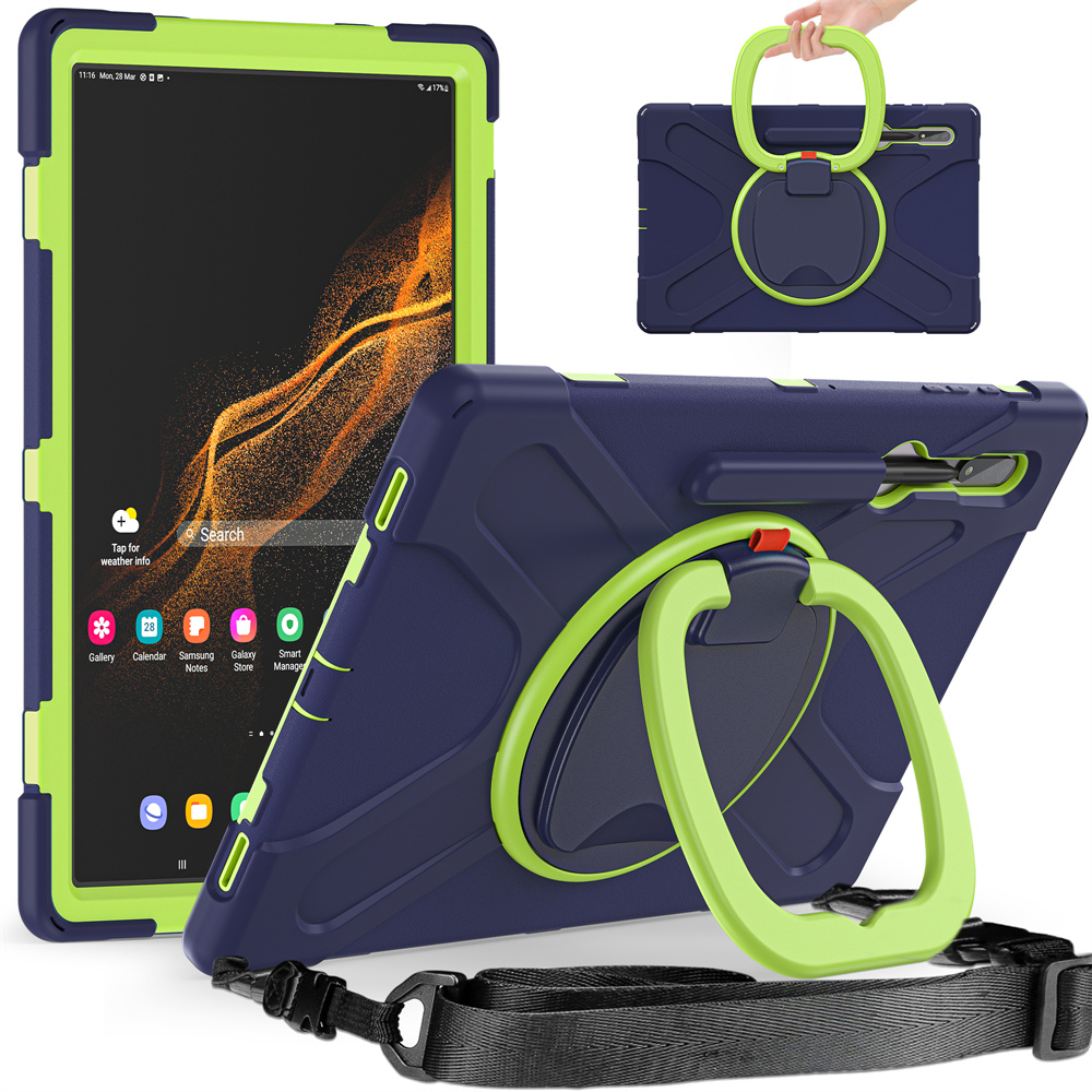 Tablet Accessories Rugged Silicone Case For Samsung Galaxy Tab S8 Ultra Case 14.6 inch Back Cover Case