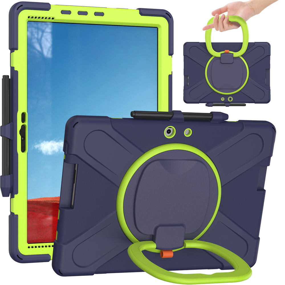 360 Rotating Kickstand Hand Shoulder Strap Tablet Cover Case For Microsoft Surface Pro X Case With Pencil Holder