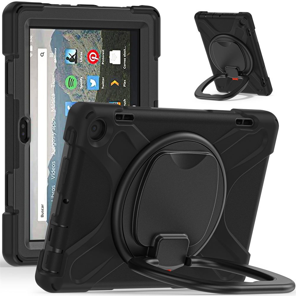 Rugged Silicone Shockproof Tablet Cover Stand Case For Kindle Fire 8 2022 8 inch Case Back Cover