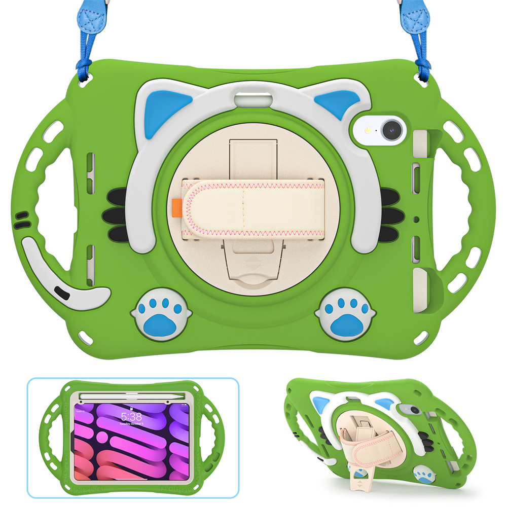 8.3 inch Kids Silicone Shockproof 3D Cartoon Tablet Back Cover Case For iPad Mini 6 Kidproof Case For Girls