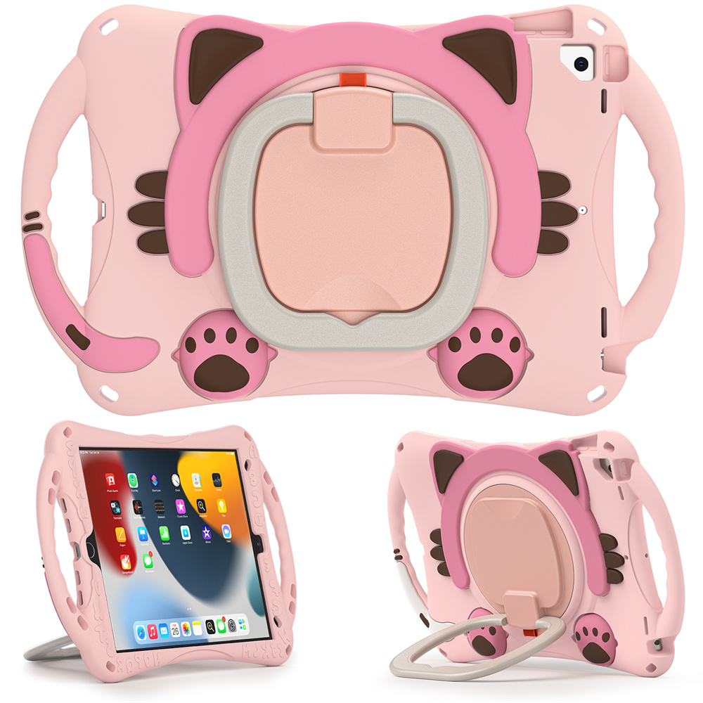 Heavy Duty Tablet Ring Case For iPad 9th 7th 8th 10.5 inch Pro 10.5 Cover Protector With Pencil Holder