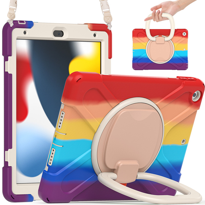 360 full body cover silicon tablet case For ipad 10.2 inch 2021 9th generation case cover with handle