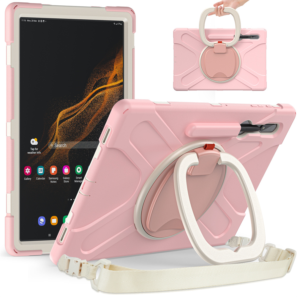 Tablet Accessories Rugged Silicone Case For Samsung Galaxy Tab S8 Ultra Case 14.6 inch Back Cover Case