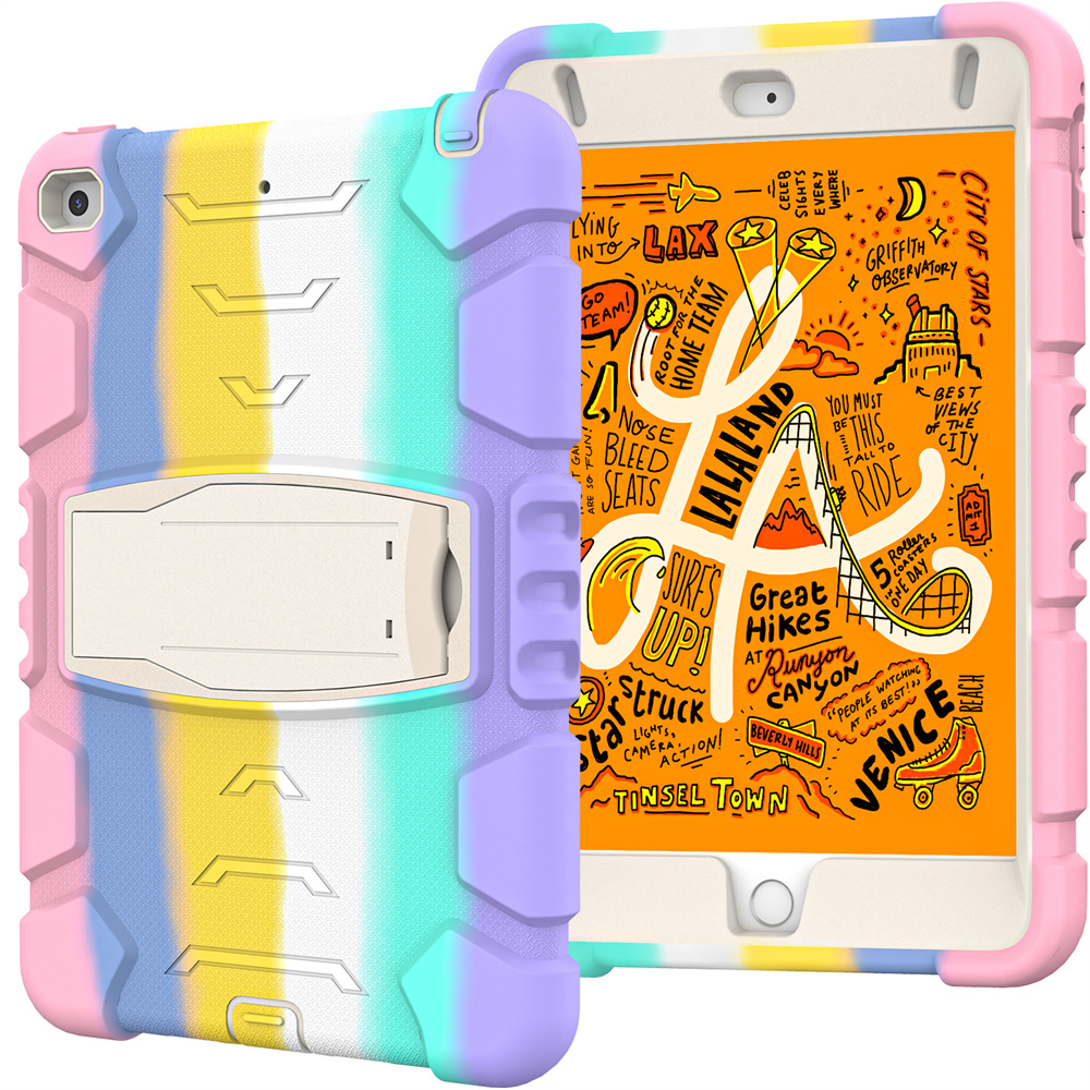 Silicone Shockproof Rugged Tablet Case Cover For iPad Mini 5 4 Case With Stand