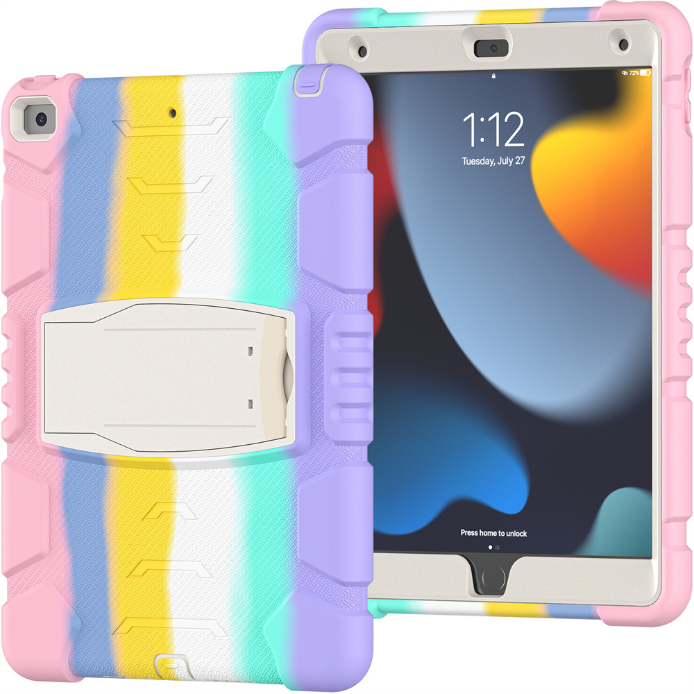 Silicone Shockproof Tablet Back Cover Case For iPad 10.2 inch 9th generation 8th 7th gen Case With Stand