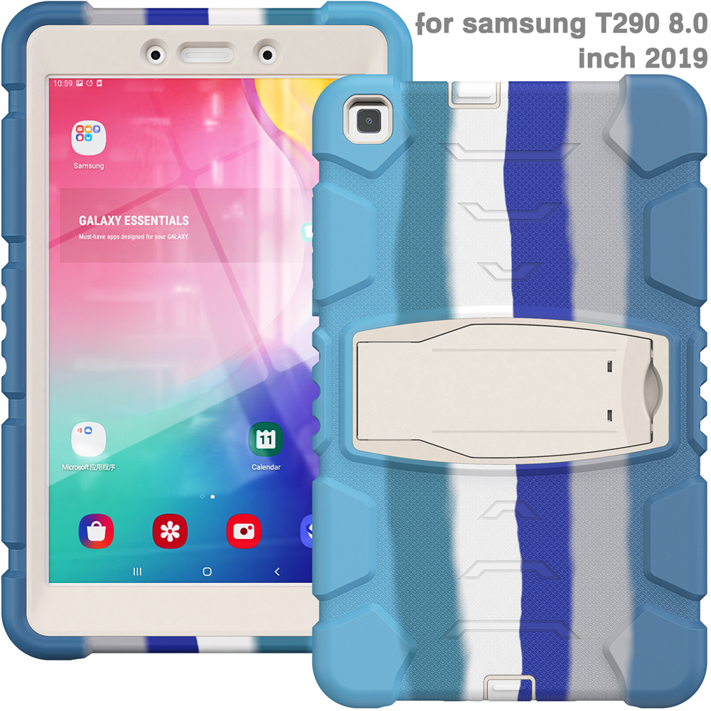 Kickstand Silicone Tablet Protective Case For Samsung Galaxy Tab A 8.0 2019 Case Beautiful Back Cover