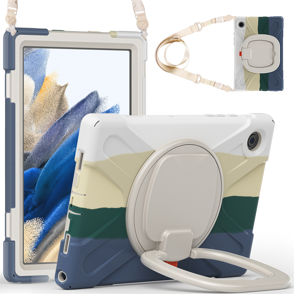 Full Cover Protective Tablet Case For Samsung Galaxy Tab A8 2022 X200 X205 Case With 360 Rotating Kickstand