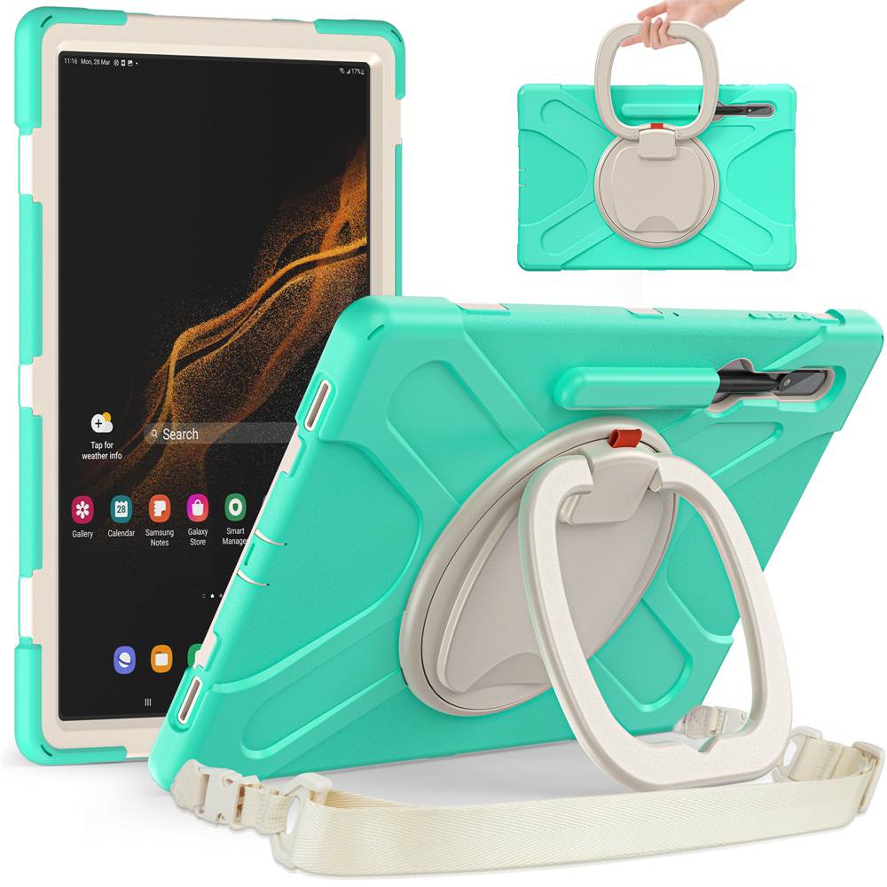 Tablet Accessories Rugged Silicone Case For Samsung Galaxy Tab S8 Ultra Case 14.6 inch Back Cover Case