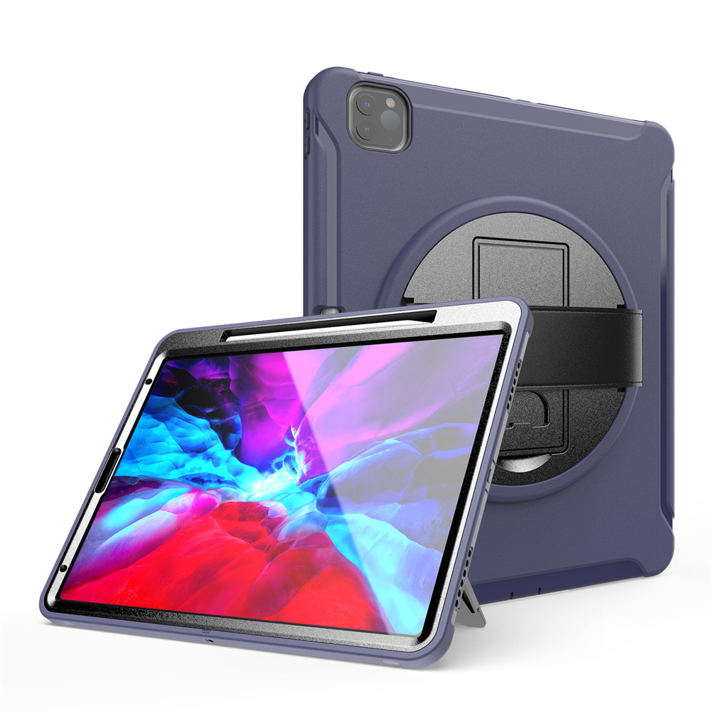 Slim Tablet Rugged Case For iPad Pro 12.9 2022/2018/2010/2021 5th Gen Case With Foldable Stand