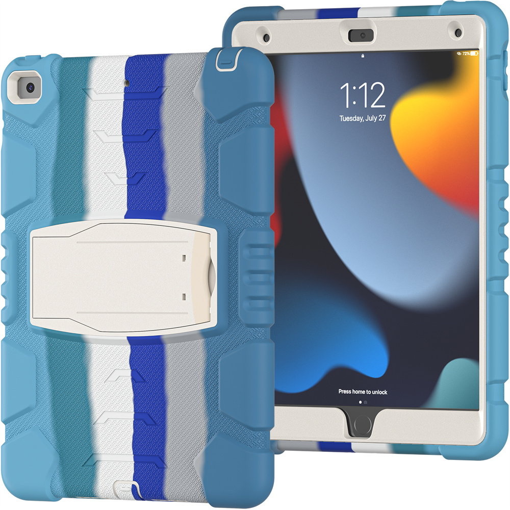 Silicone Shockproof Tablet Back Cover Case For iPad 10.2 inch 9th generation 8th 7th gen Case With Stand