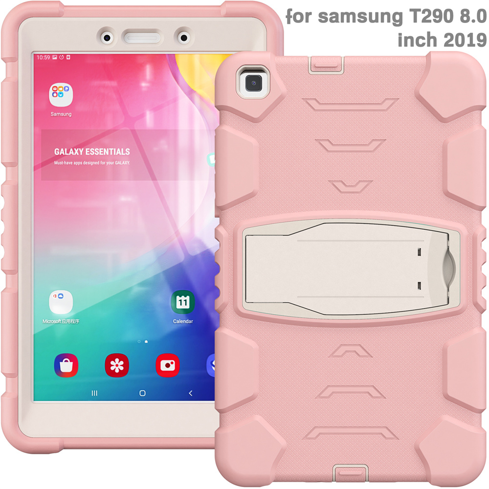 Kickstand Silicone Tablet Protective Case For Samsung Galaxy Tab A 8.0 2019 Case Beautiful Back Cover