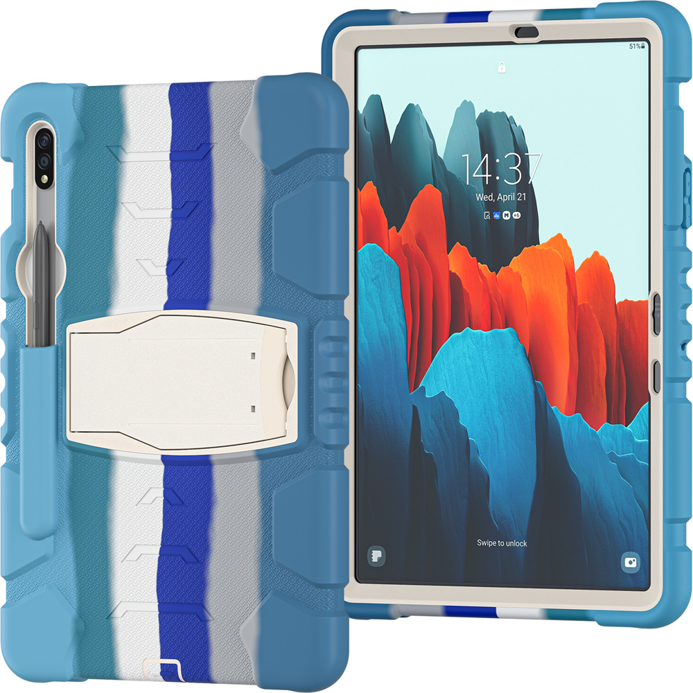 Silicon Stand Tablet Cover Case For Samsung Galaxy Tab S7 t870 Case S8 x700 11 inch Case Cover