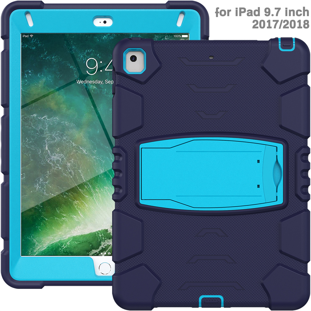 Silicone Tablet Protective Cover Case For iPad air 2 2018 6th generation 5th gen Pro 9.7 inch Case With Stand