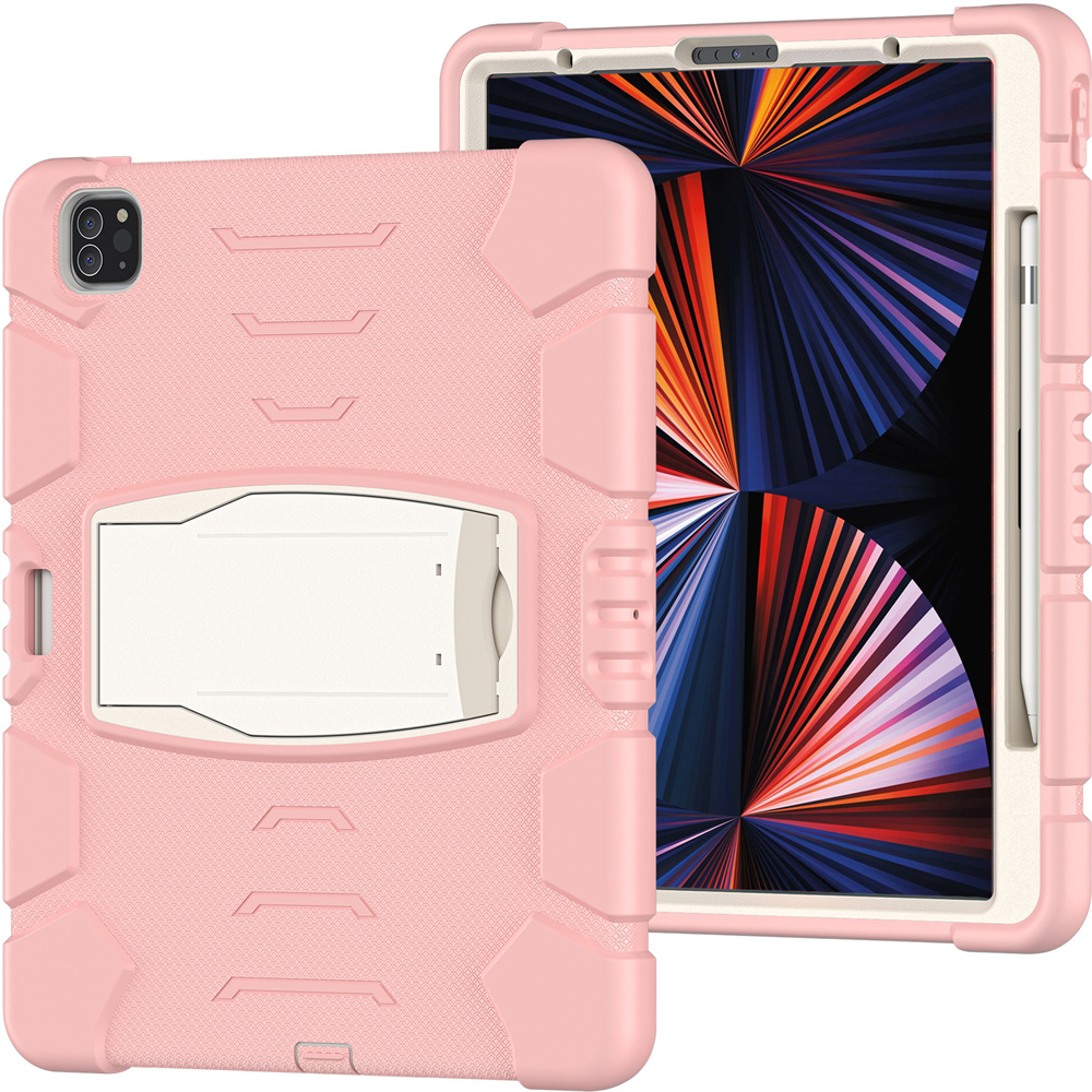 Silicone Tablet Case Back Cover For Apple iPad Pro 12.9 inch 2020 4th 2018 3rd generation Case With Kickstand