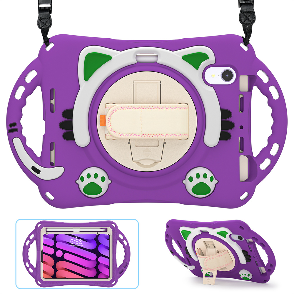 8.3 inch Kids Silicone Shockproof 3D Cartoon Tablet Back Cover Case For iPad Mini 6 Kidproof Case For Girls