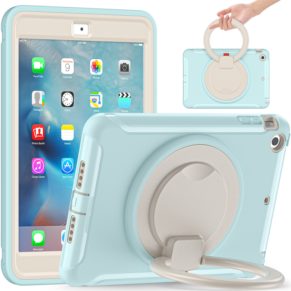 360 Rotating TPU Protective Child Proof Tablet Case Cover For Apple iPad mini 3/2/1 Case