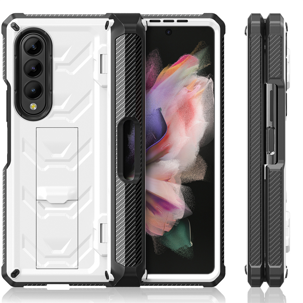 Mobile Phone Accessories Back Cover Case For Samsung Galaxy Z Fold 3 5G Phone Cases With Pen Holder And Kickstand