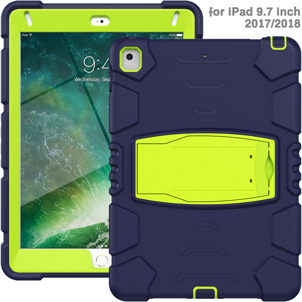 Silicone Tablet Protective Cover Case For iPad air 2 2018 6th generation 5th gen Pro 9.7 inch Case With Stand