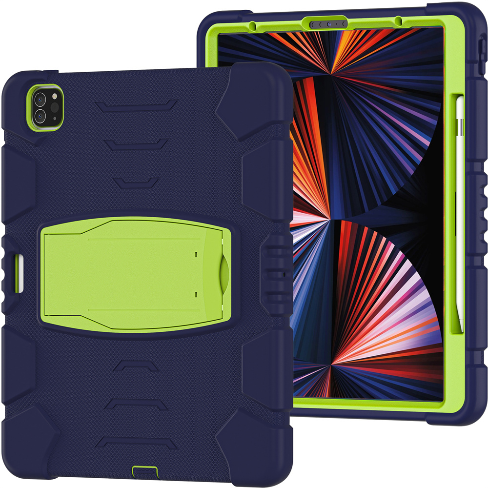 Silicone Tablet Case Back Cover For Apple iPad Pro 12.9 inch 2020 4th 2018 3rd generation Case With Kickstand