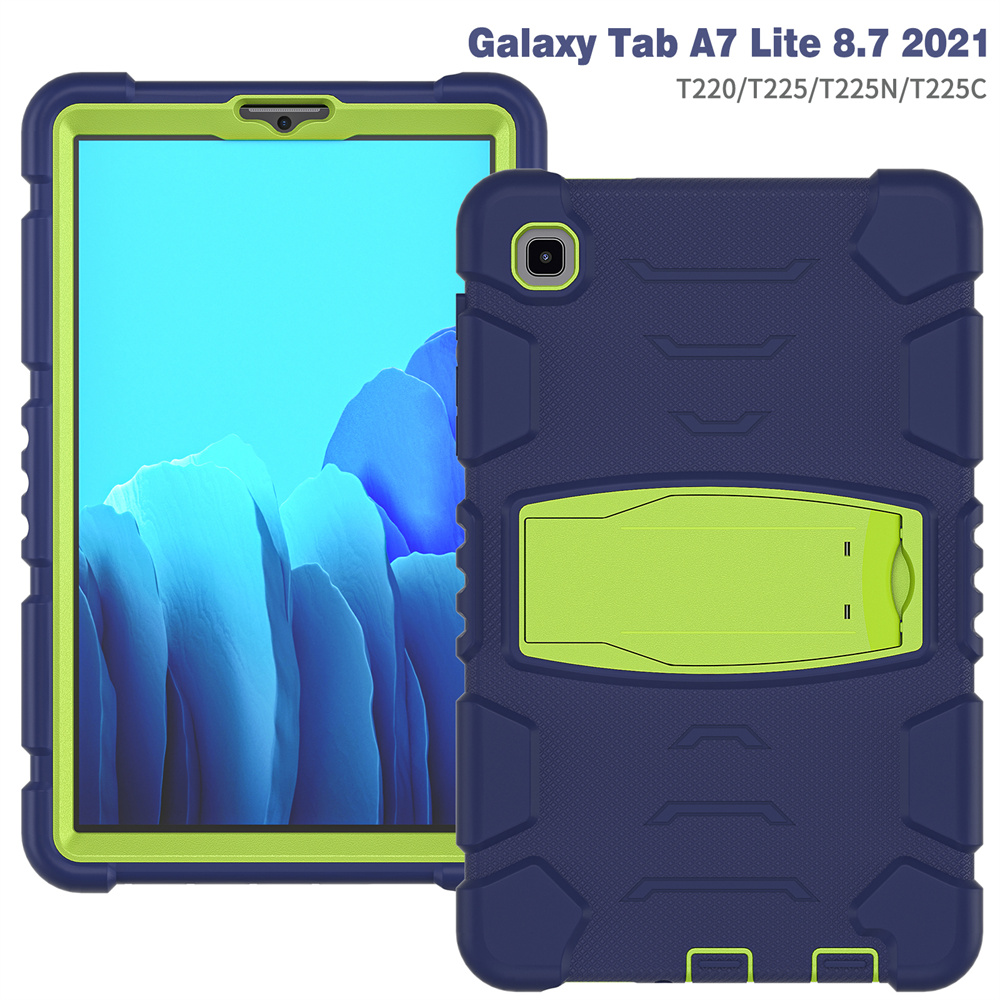 Silicone Tablet Cover Case For Samsung Galaxy Tab A7 Lite T220 T225 Case With Folding Kickstand