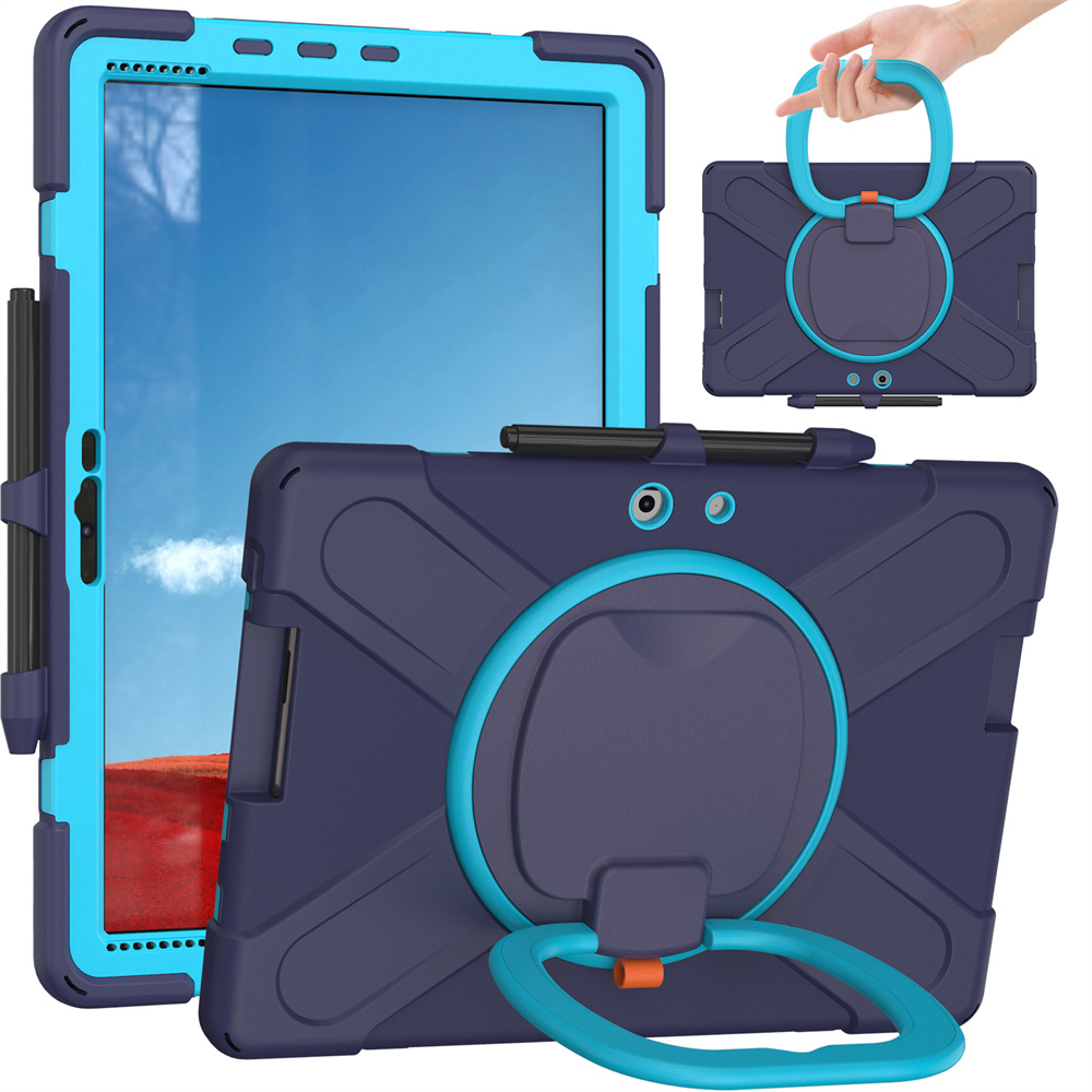 360 Rotating Kickstand Hand Shoulder Strap Tablet Cover Case For Microsoft Surface Pro X Case With Pencil Holder