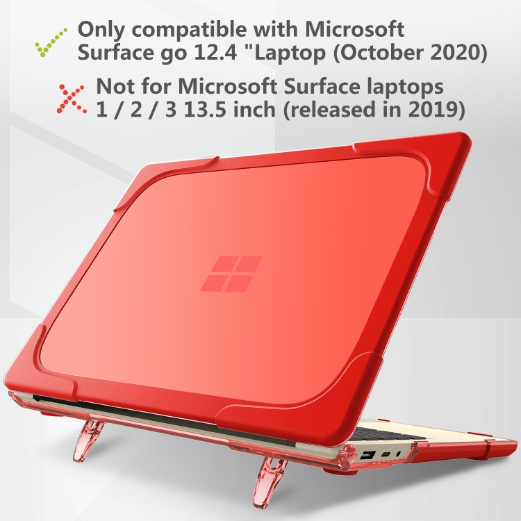 Rubberized Shockproof Protective Case For Microsoft Surface Laptop Go Go 2 12.4 inch Hard Shell Case Cover