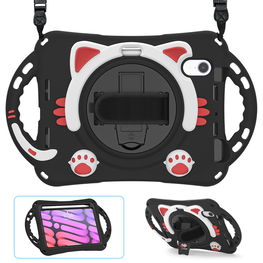 8.3 inch Kids Silicone Shockproof 3D Cartoon Tablet Back Cover Case For iPad Mini 6 Kidproof Case For Girls