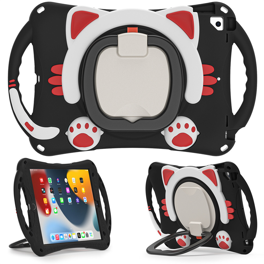 Heavy Duty Tablet Ring Case For iPad 9th 7th 8th 10.5 inch Pro 10.5 Cover Protector With Pencil Holder