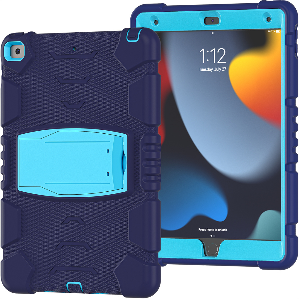 Silicone Shockproof Tablet Back Cover Case For iPad 10.2 inch 9th generation 8th 7th gen Case With Stand