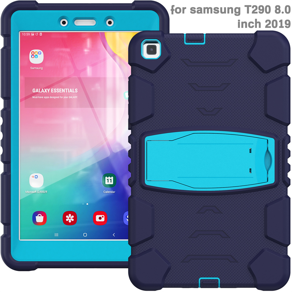 Kickstand Silicone Tablet Protective Case For Samsung Galaxy Tab A 8.0 2019 Case Beautiful Back Cover