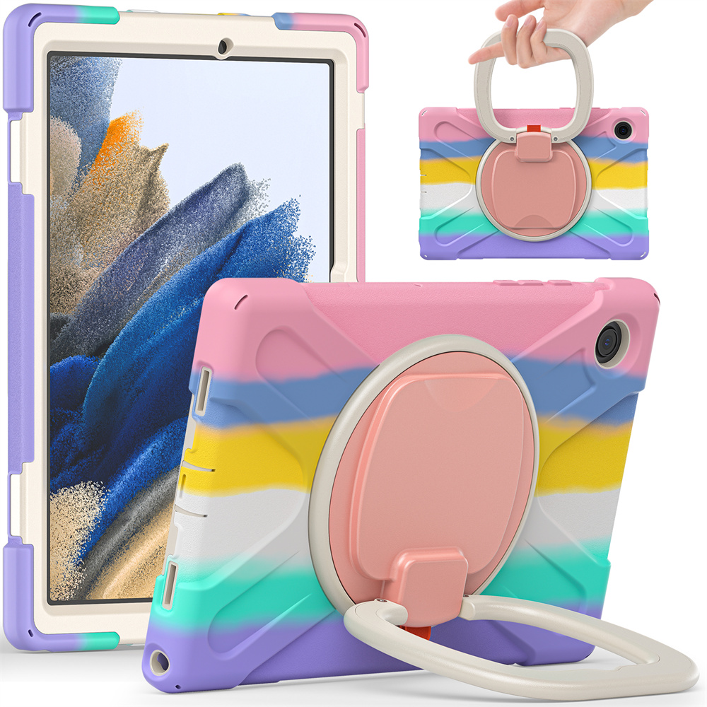 Full Cover Protective Tablet Case For Samsung Galaxy Tab A8 2022 X200 X205 Case With 360 Rotating Kickstand