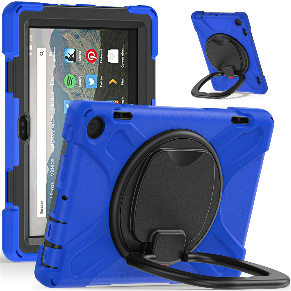 Rugged Silicone Shockproof Tablet Cover Stand Case For Kindle Fire 8 2022 8 inch Case Back Cover