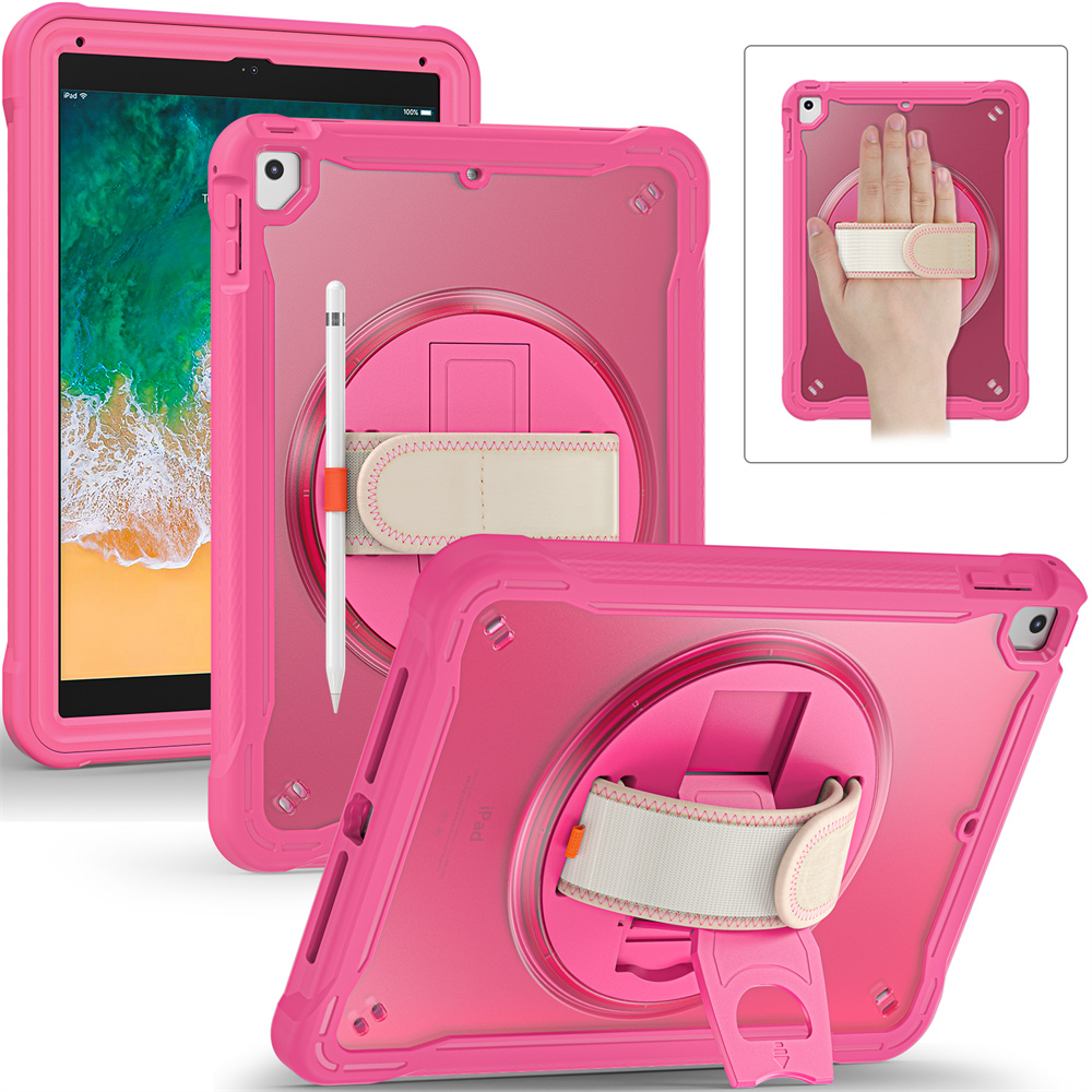 Transparent PC TPU Kids Tablet Cover Case For iPad 2017 2018 Air 2 Pro 9.7 inch Case With Stand