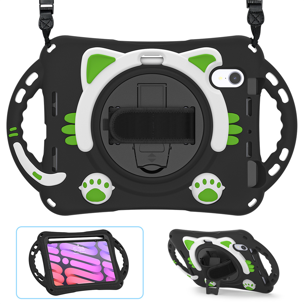 8.3 inch Kids Silicone Shockproof 3D Cartoon Tablet Back Cover Case For iPad Mini 6 Kidproof Case For Girls