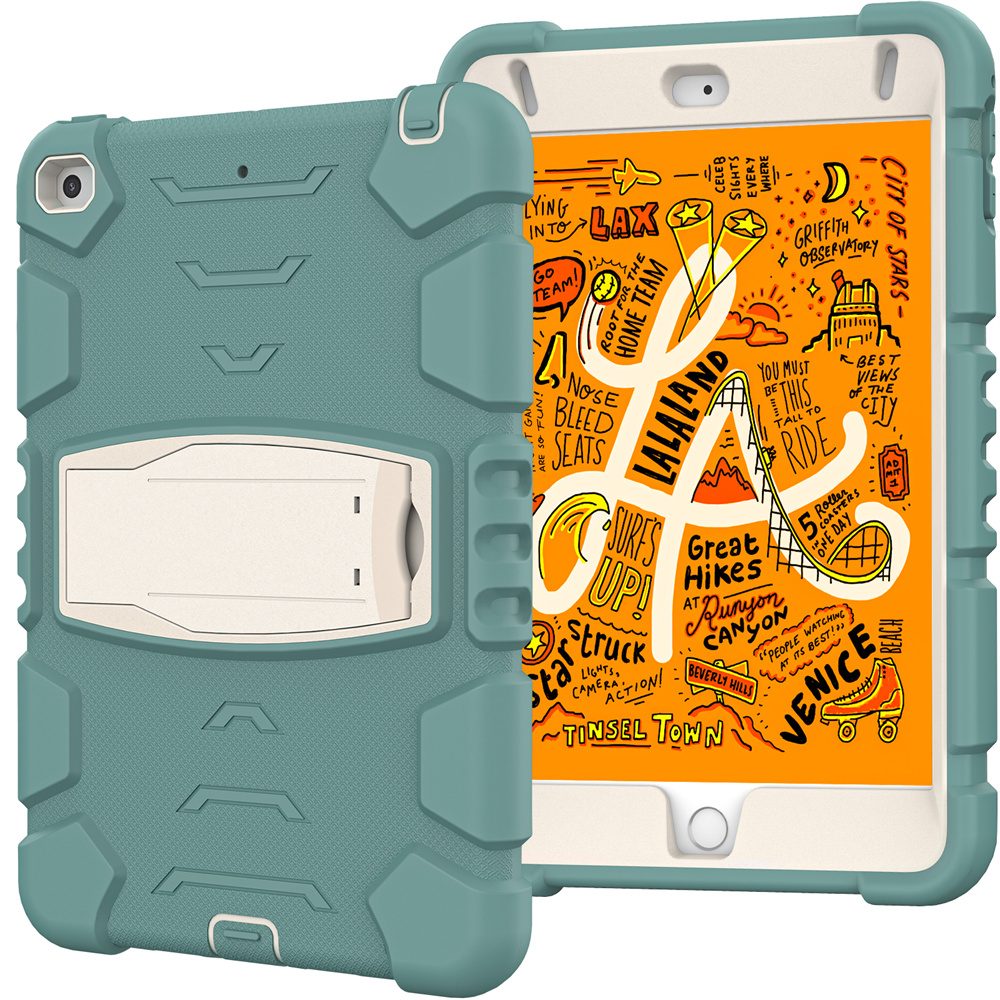 Silicone Shockproof Rugged Tablet Case Cover For iPad Mini 5 4 Case With Stand