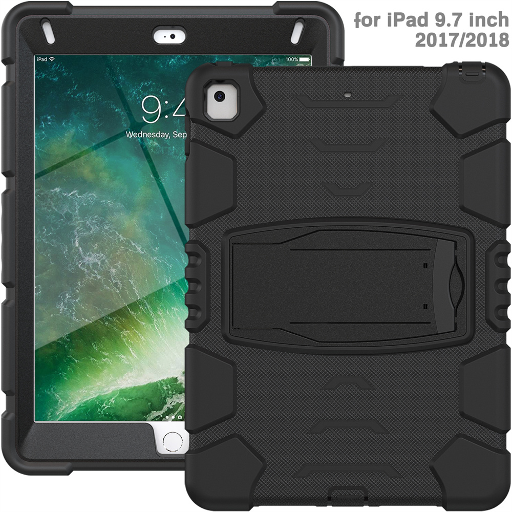 Silicone Tablet Protective Cover Case For iPad air 2 2018 6th generation 5th gen Pro 9.7 inch Case With Stand