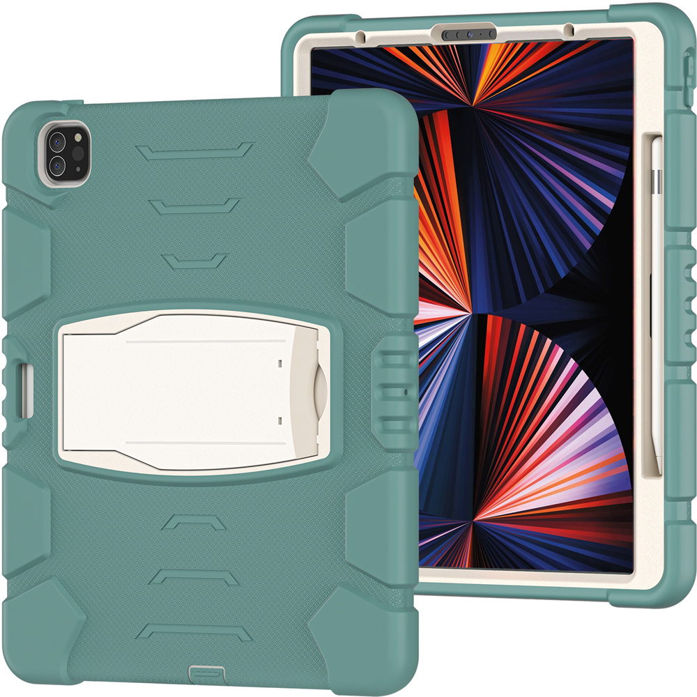 Silicone Tablet Case Back Cover For Apple iPad Pro 12.9 inch 2020 4th 2018 3rd generation Case With Kickstand