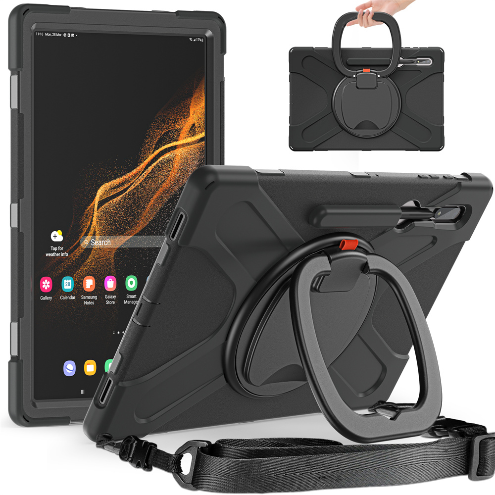 Tablet Accessories Rugged Silicone Case For Samsung Galaxy Tab S8 Ultra Case 14.6 inch Back Cover Case