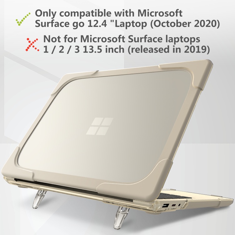 Rubberized Shockproof Protective Case For Microsoft Surface Laptop Go Go 2 12.4 inch Hard Shell Case Cover