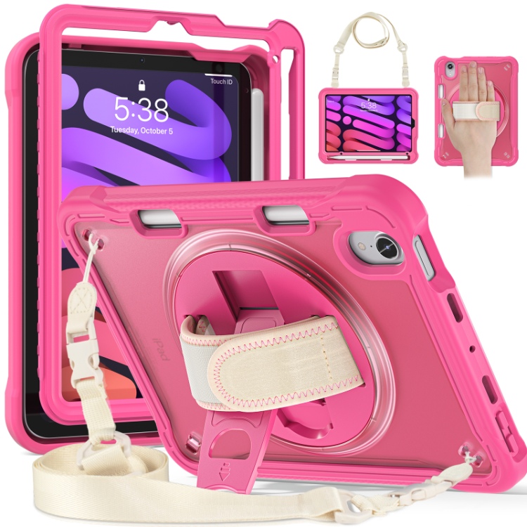 Full Body Protection TPU Shockproof Tablet Cover Case For iPad Mini 6 Pink Rugged Case