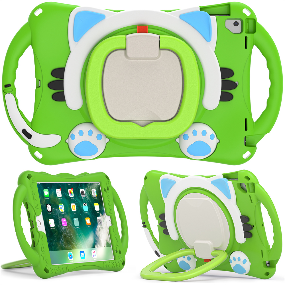 Cartoon design tablet cover case for ipad 2017 2018 Pro 9.7 2016 Air Air2 case with kickstand and shoulder strap