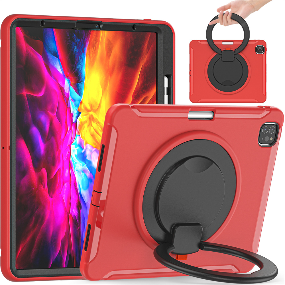 Anti shock tablet swivel case for ipad Pro 12.9 2020/2018 TPU Case With Kickstand
