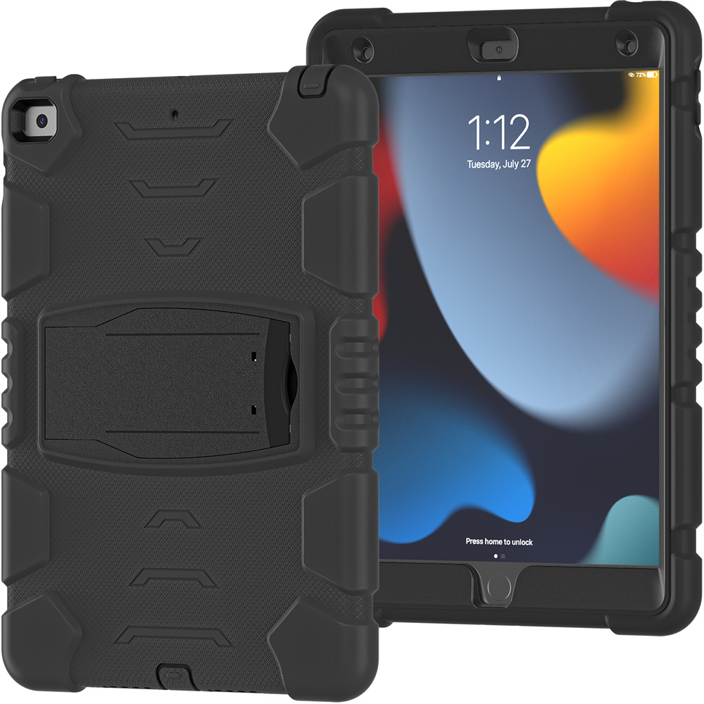 Silicone Shockproof Tablet Back Cover Case For iPad 10.2 inch 9th generation 8th 7th gen Case With Stand