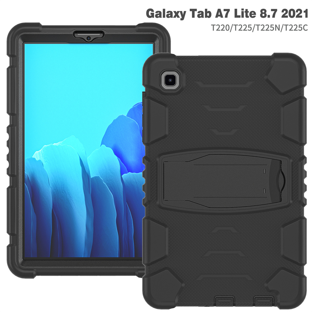 Silicone Tablet Cover Case For Samsung Galaxy Tab A7 Lite T220 T225 Case With Folding Kickstand