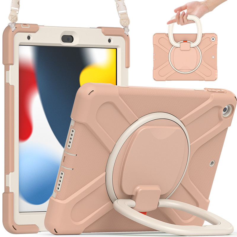 360 full body cover silicon tablet case For ipad 10.2 inch 2021 9th generation case cover with handle